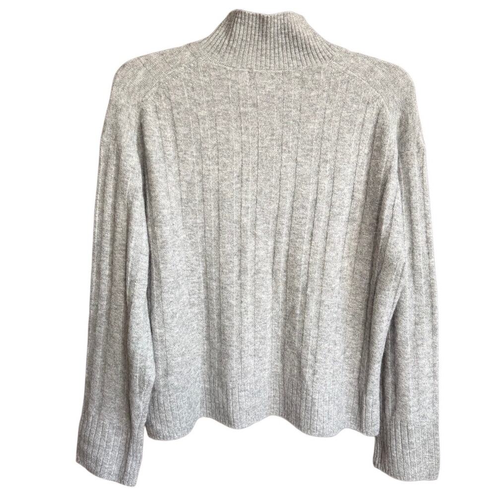 J.Crew Ribbed Mockneck Sweater in Supersoft Yarn Gray Size Medium Alpaca Wool‎ - Picture 11 of 13